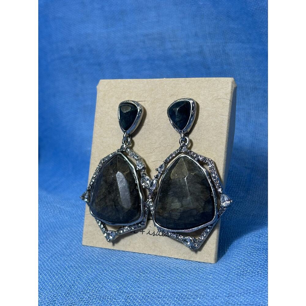 CHLOE + ISABEL Labradorite Crystal Drop Earrings - E535GRRH - Picture 2 of 4